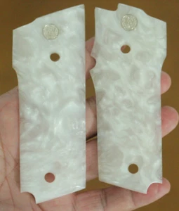 NEW S&W 59, 459, 559 GRIPS IMITATION PEARL RESIN SILVER MED ** NO US IMPORT FEE - Picture 1 of 11