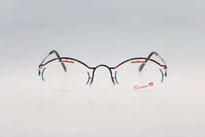 Casanova Clayberg 4 05, Vintage 90s colorful half rim oval eyeglasses frames NOS - Picture 1 of 10