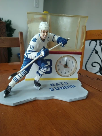 Rare Toronto Maple Leafs Mats Sundin 13 Figure With Clock Backboard Official NHL Cover