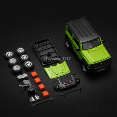 1:32 Scale Suzuki Jimny Model Car Kit Metal Diecast Toy Cars 2 Doors Open Green - Image 1 of 4