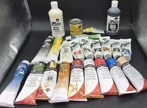 Lote de pinturas al óleo Bob Ross Daler Rowney Georgian Winsor Newton - Imagen 1 de 12