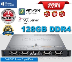 Dell PowerEdge R640 Silver 4114 2.20Ghz 10-Core 128GB DDR4 H740P 1.92TB SSD 2.5" - Picture 1 of 8