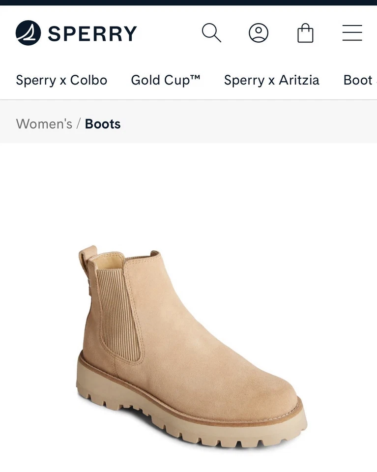 Botas Chelsea Sperry de gamuza tostada clara Mountain-sider Foto 1 de 4