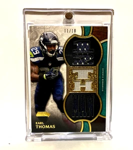 2015 Topps Triple Threads Earl Thomas 12th Man Patch /18 Rare SP Seahawks - Picture 1 of 2