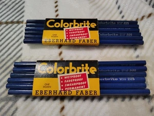 24 Stück Eberhard Faber 2125 Colorbrite mittelblau Buntstifte Vintage NEU - Bild 1 von 4