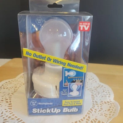 Westinghouse As Seen On TV Closet Wall StickUp Bulb Light Lamp Peel & Stick NEW - Image 1 of 4