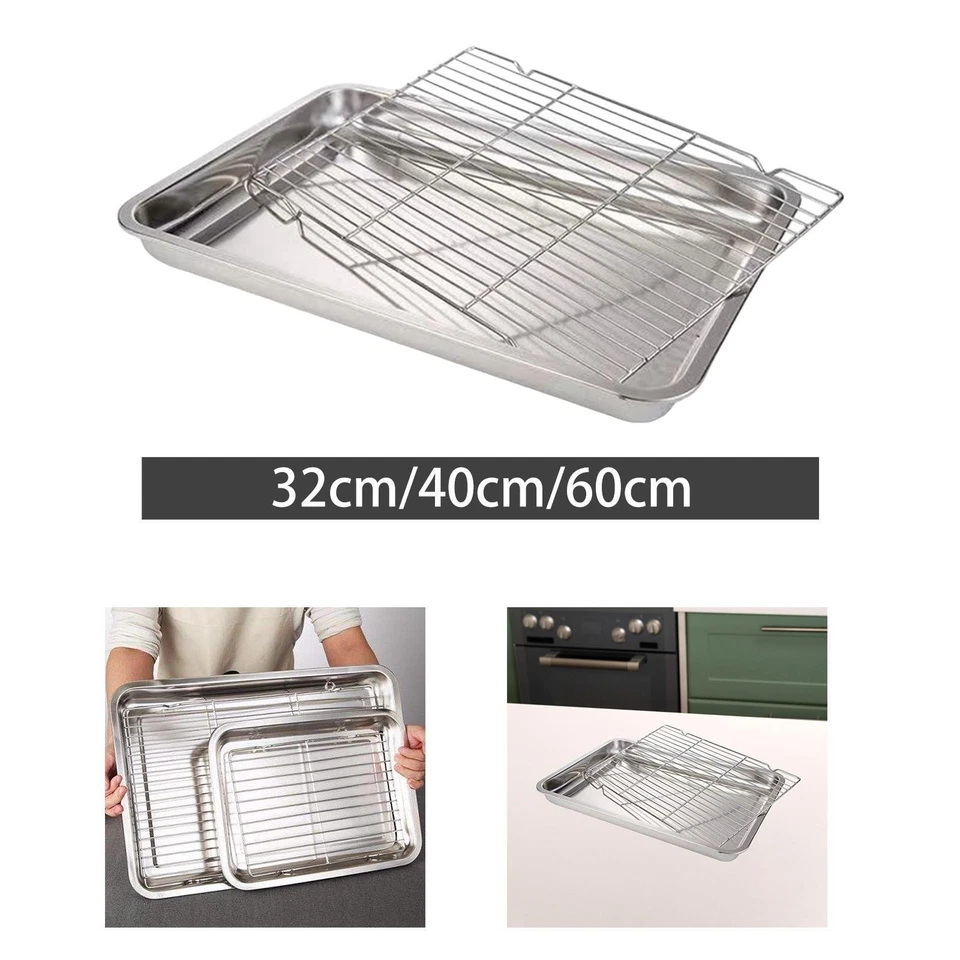 Baking Sheet Pan Baking Pan with Wire Rack Cake Pan Food Storage Container Metal - Image 1 of 1