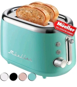 Mueller Retro Toaster 2 Slice with 7 Browning Levels and 3 Functions: Reheat,... - Picture 1 of 4