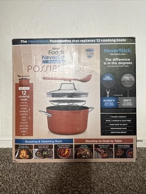 Ninja Foodi NeverStick CW202CP Premium Set PossiblePot 7 Qt Multi Purpose PotNEW