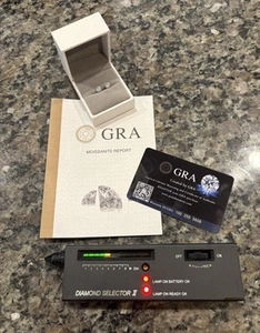 Moissanite Screw Back 925 Solitaire Stud Earrings -GRA Certified D/Flawless 5mm - Picture 1 of 5