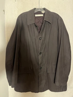 Men’s Perry Ellis Medium Brown Button Up Lined Parka - Image 1 of 4