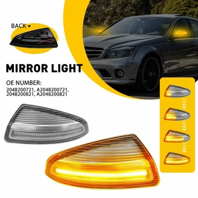 Luz intermitente espejo puerta 2 piezas Mercedes Benz C250 C300 C350 C63 2008-14 Foto 1 de 4