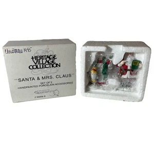 Department 56 Heritage Village Santa and Mrs. Claus Figures Set of 2 #5609-0 - Picture 1 of 5