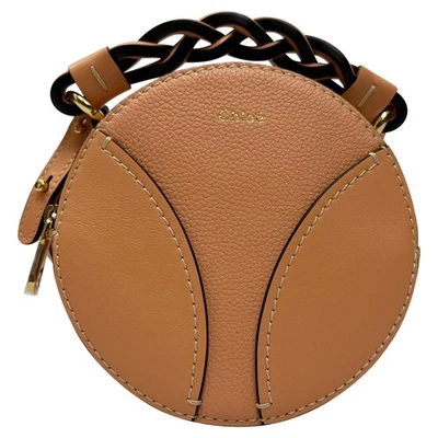 Chloé Mini Daria Round Shoulder Bag in Brown Leather - Image 1 of 4