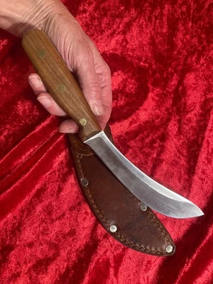 Early 1980s CHICAGO CUTLERY 96S Skinning Hunting Knife w/ Leather belt Case, USA - Image 1 of 4