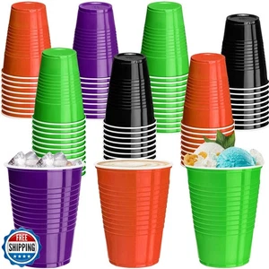 120 PCS Halloween Party Cups 16 oz halloween plastic cups Assorted Color cups - Picture 1 of 5