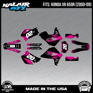 Graphics Kit for Honda XR650R (2000-2009) XR 650R Spear Series - Magenta - Picture 1 of 4