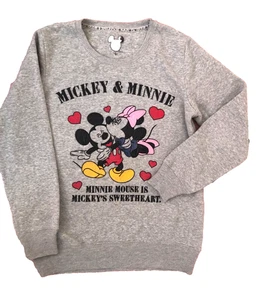 Disney Vintage Mickey Mouse Sweater Adult Size Large Grey Long Sleeve Men's 90s - Picture 1 of 12