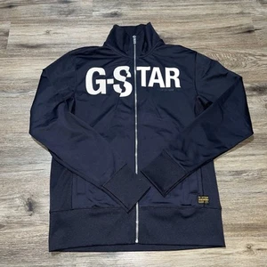 G-STAR RAW Slim Track Jacket Micro Fleece Technical Jersey Black Zip-up Large - Picture 1 of 6