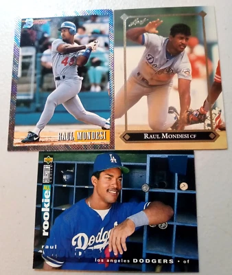 Raul Mondesi 1992 Leaf Gold Leaf Rookie Card & 1993 Bowman Foil Top Prospect - Imagem 1 de 4