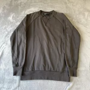 Y3 Adidas Men’s Cotton Crew Neck Jumper Sweatshirt Washed Brown Size S - Picture 1 of 12