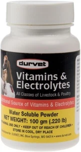 Durvet 698468 Vitamins & Electrolytes for Livestock & Poultry 100G - Picture 1 of 1