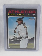 Khris Davis 2020 Topps Heritage Baseball - #81 - Oakland Athletics