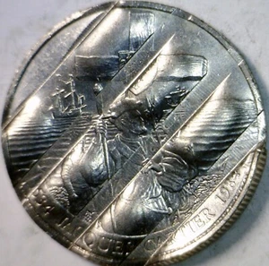 1534 -1984 ERROR WAFFLED CANADA COMMEM Dollar BU $1 Coin STRUCK w DETAILS Waffle - Picture 1 of 4