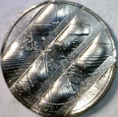 1534 -1984 ERROR WAFFLED CANADA COMMEM Dollar BU $1 Coin STRUCK w DETAILS Waffle - Image 1 of 4