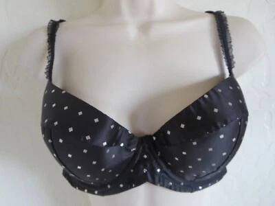  Sujetador con aros Fayreform Piment Contour #F72-414, negro EE. UU./Reino Unido 34E, nuevo sin etiquetas Foto 1 de 4