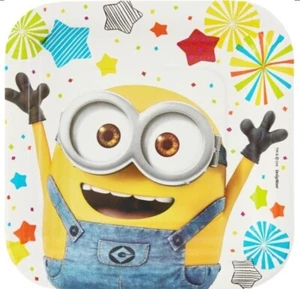 Despicable Me Minions Party Plates 17cm 8pk Despicable Me Minions Party Supplies - Picture 1 of 2