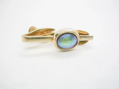 Clip de corbata vintage HICKOK EE. UU. barra de corbata de acrílico Aurora Borealis accesorio de corbata Foto 1 de 3