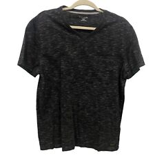 EXPRESS Men's Black Gray White V Neck Casual Stretch Space Dyed T-Shirt MEDIUM
