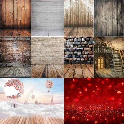 Деревянный цветок стены ткани студии фон реквизит винил фото фоны 5 x 7 футов HSL - Изображение 1 из 4