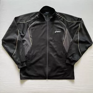 Vintage Asics Track Jacket  Adult Large Black Full Zip 80s Japan Hip Hop - Picture 1 of 13