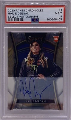 2020 Chronicles Hailie Deegan #1 Select Prizm Auto Autograph #25/25 PSA 9 ROOKIE - Image 1 of 3