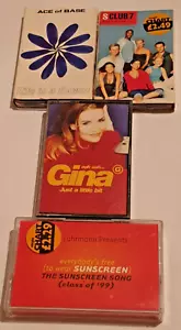 Pop Dance Cassette Mini Bundle x4 Ace of Bass, Gina G, S Club 7, Baz Luhrmann - Picture 1 of 5