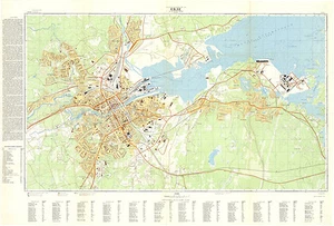 Mapa topográfico militar soviético ruso - GAVLE (Suecia), 1:10K, 1976, .REIMPRESO - Imagen 1 de 4