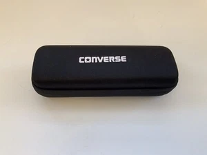 Converse Eyeglass Case for Sunglass Eye Glasses Black Zippered Printed Logo - Picture 1 of 5