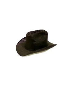 Black Western Express Inc 6-1/2 Rigid Straw Cowboy Hat Mexico Size 52       HG13 - Picture 1 of 12