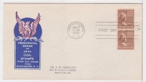 TurtlesTradingPost- Martha Washington 1-1/2c  #849  FDC 1939 Harry Ioor Cachet - Picture 1 of 1