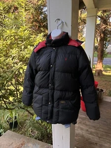 Boys Polo Ralph Lauren black and Red puffer jacket puffer |Size: XL [18-20] - Picture 1 of 5