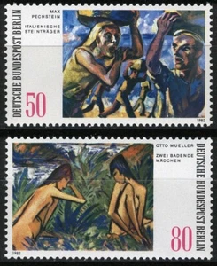 Berlín 1982, Pinturas modernas de colecciones de Berlín conjunto MUY BIEN MONTADO, Mi 678-79 3 € - Imagen 1 de 1