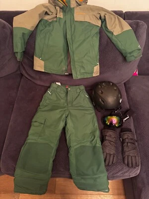 Traje de nieve (pantalón y chaqueta) talla M juvenil. Viene con casco, gafas, guantes.  Foto 1 de 4