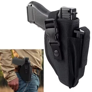 Tactical Gun Holster Concealed Carry Waist Belt Clip Gun Holder with Mag Pouch - Picture 1 of 10