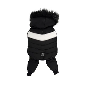 SILVER PAW LGE BLACK 2pc HOODED SNOWSUIT