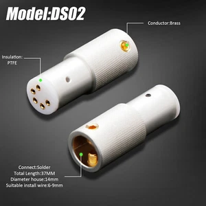 Turntable 5 Pin DIN Female Phono Plug Tonearm Connector LP Vinyl Female Jack DIY - Picture 1 of 14