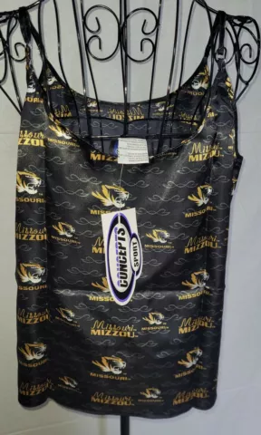 Missouri Tigers Women's Silky Pajama Top Black Size Large Cover