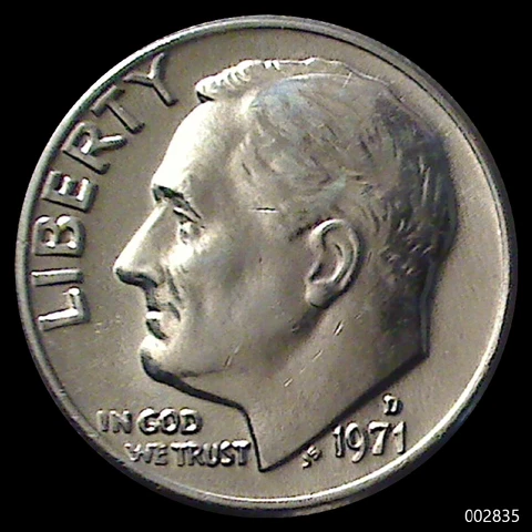 1971-D Roosevelt Dime (Brilliant & Uncirculated) Cover