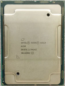 Intel Xeon 18-Core Gold 6150 @ 2.7GHz 24.75MB 165W LGA3647 Processor SR37K CPU - Picture 1 of 5